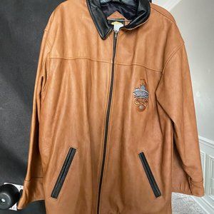 VINTAGE STEELBACK  COPPERHEAD PELSNER  LEATHER JACKET.